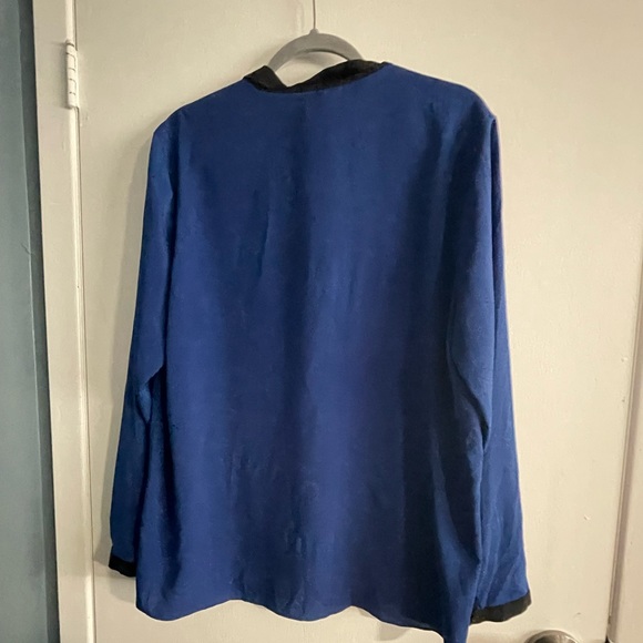 Anne Klein Women’s Blue Long Sleeve Button Down Blouse Size XL - Picture 2 of 5